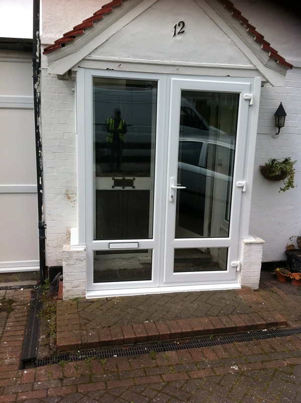 uPVC French doors fitted as front entrance in Blackheath
